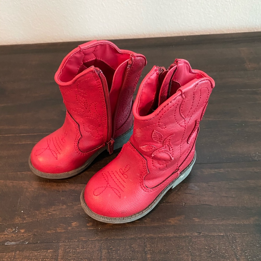 Toddler red boots